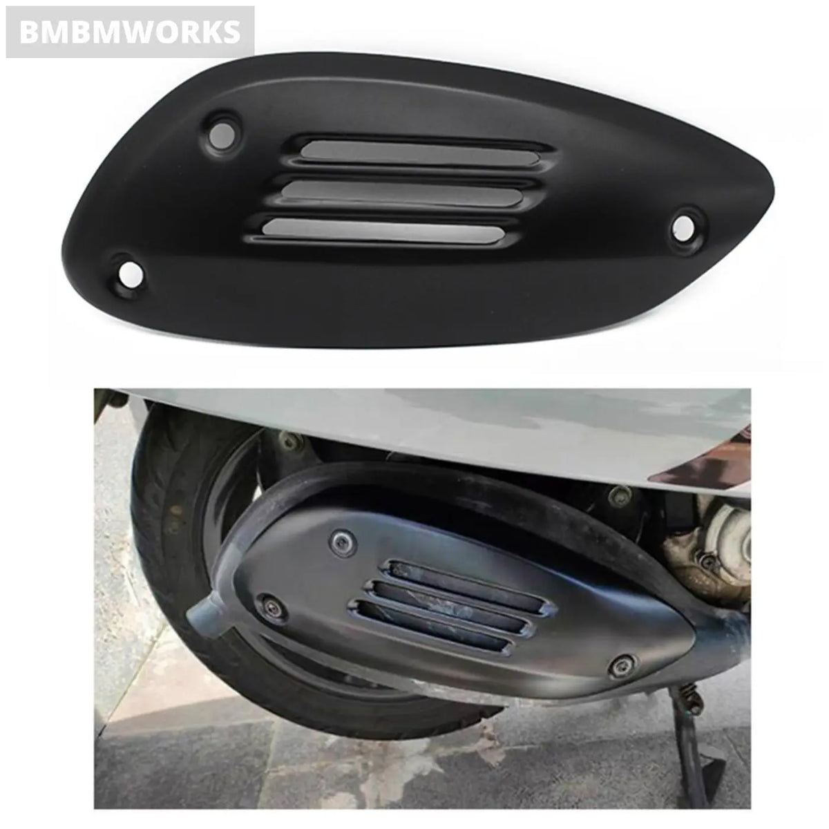 Exhaust Pipe Cover Muffler Heat Shield Trim Guard Vespa Gts 250 300 Gtv Gte