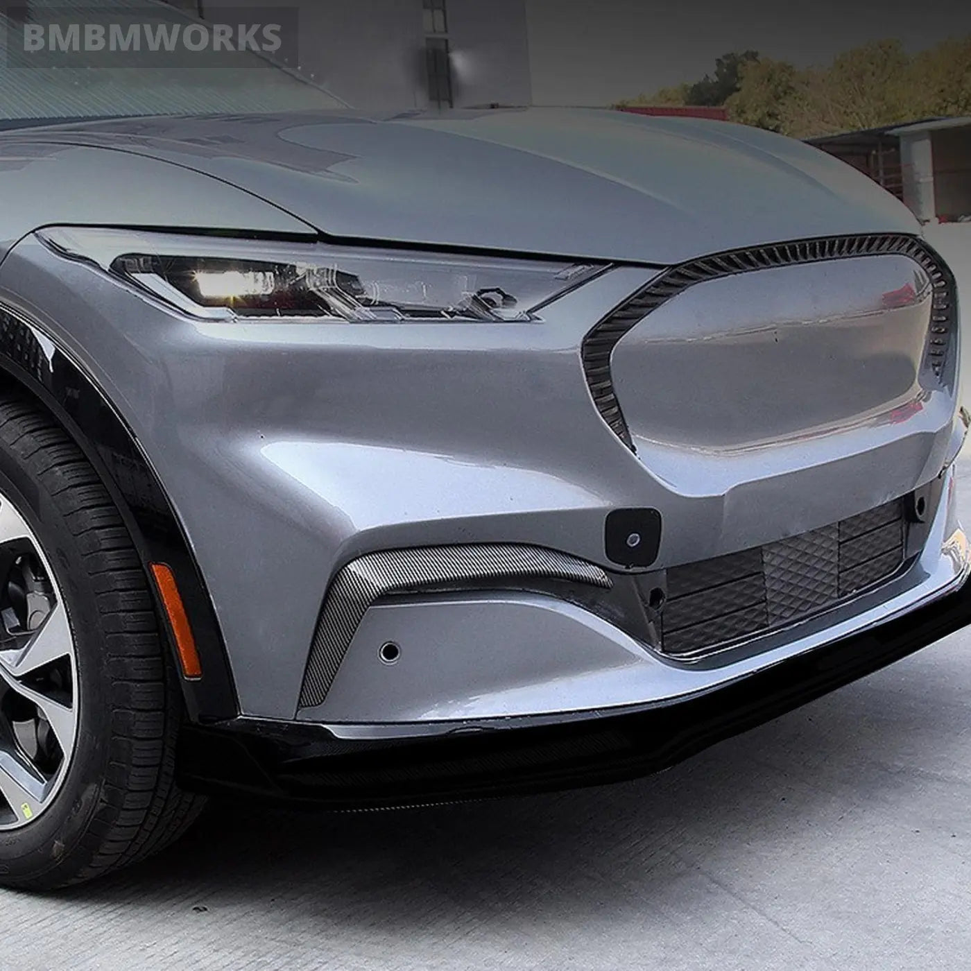 Exterior Front Fog Lamp Light Eyebrow Strip Trim Ford Mustang Mach-E 2021-2023