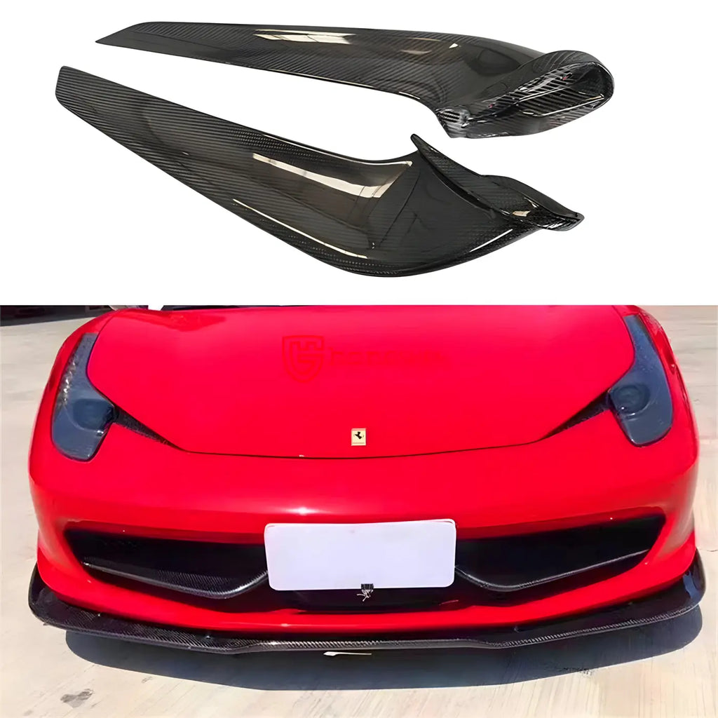 Ferrari 458 Carbon Fiber 2-Piece Front Angle Wind Blade Bumper Lip (2009-2016) Body Kits & Performance 4
