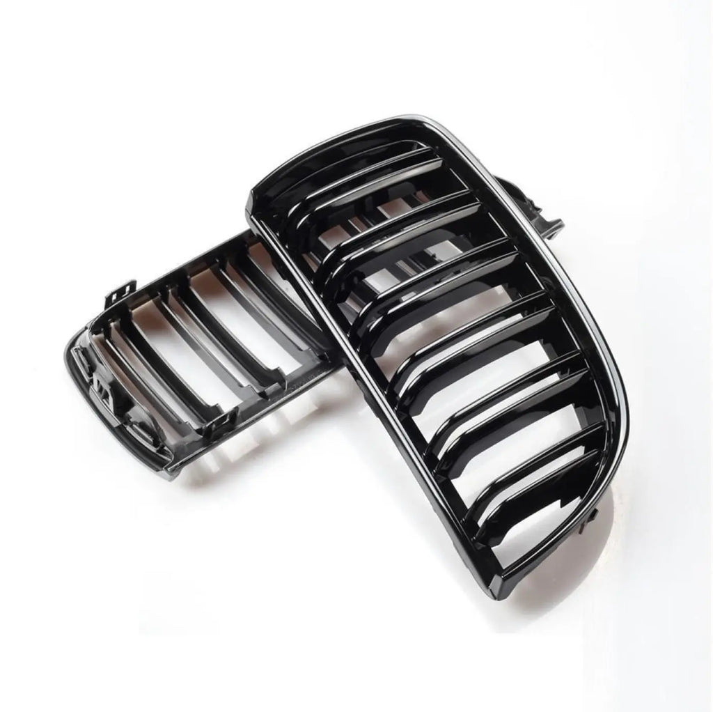Front Black Kidney Grille Hood Grills Double Slit Bmw E90 E91 328I 335I 330I