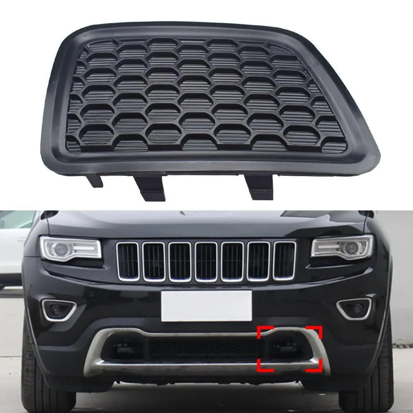 Front Bumper Lower Grille Tow Hook Insert Cover Jeep Grand Cherokee 2014 2015