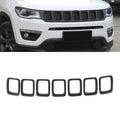 Front Grill Cover Trim Stickers Jeep Compass 2017 2018 2019 2020