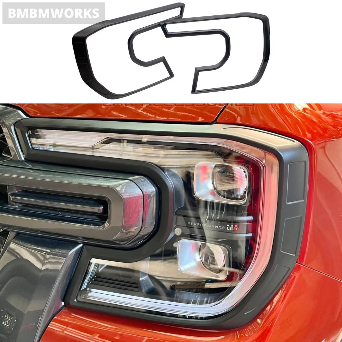 Front Headlight Cover Trim 4X4 Ford Ranger Raptor Next Gen 2022-2023