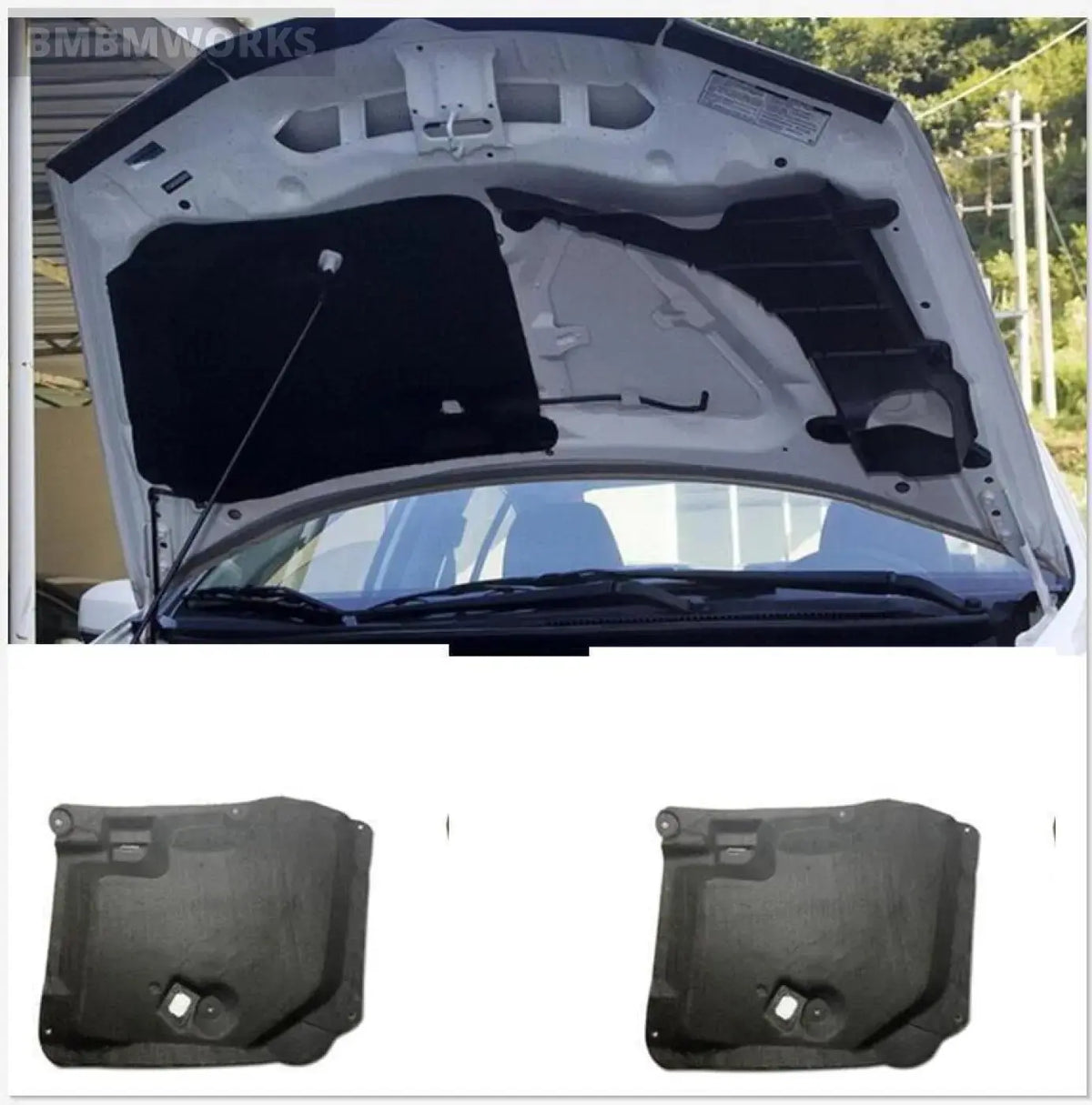 Front Hood Engine Sound Heat Insulation Cotton Pad Cover Honda City 2009-2014