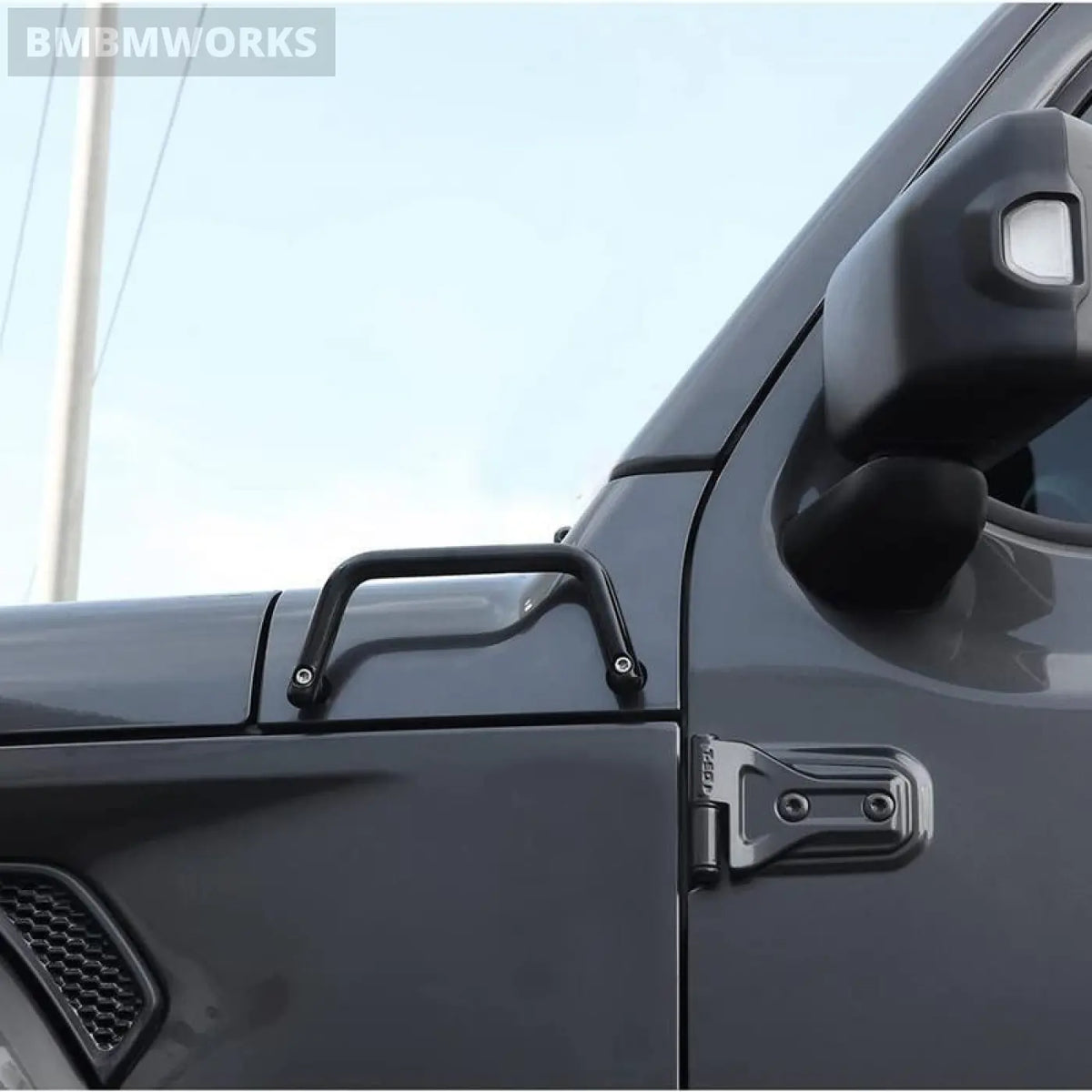Front Hood Side Angle Installed Grab Handle Jeep Wrangler Jl Jlu Gladiator 2018