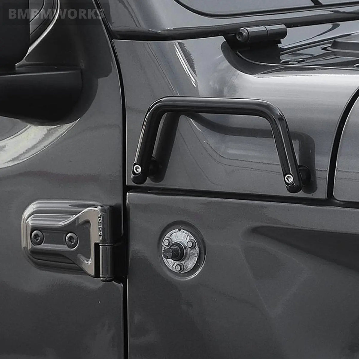 Front Hood Side Angle Installed Grab Handle Jeep Wrangler Jl Jlu Gladiator 2018