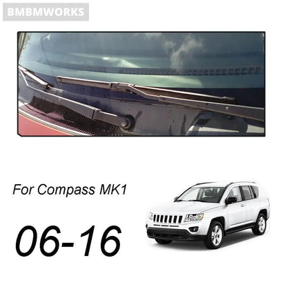 Front & Rear Wiper Blades Set Jeep Compass Brush Mk49 2006 - 2016 22’+20’+11’