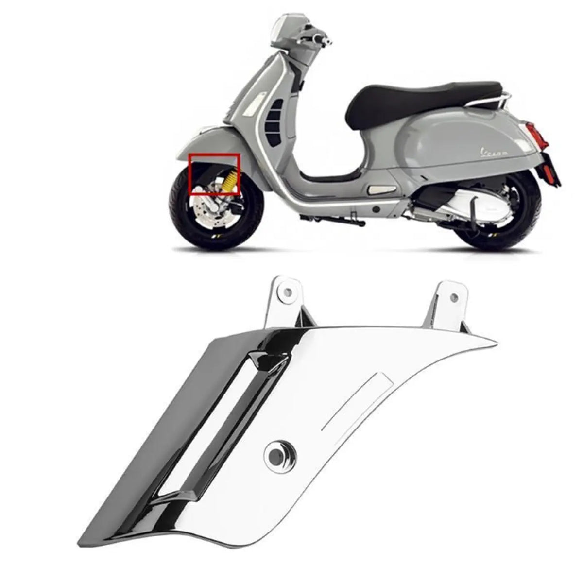 Front Shock Absorber Guard Wheel Side Protector Cover Vespa Gts300 Gtv Hpe