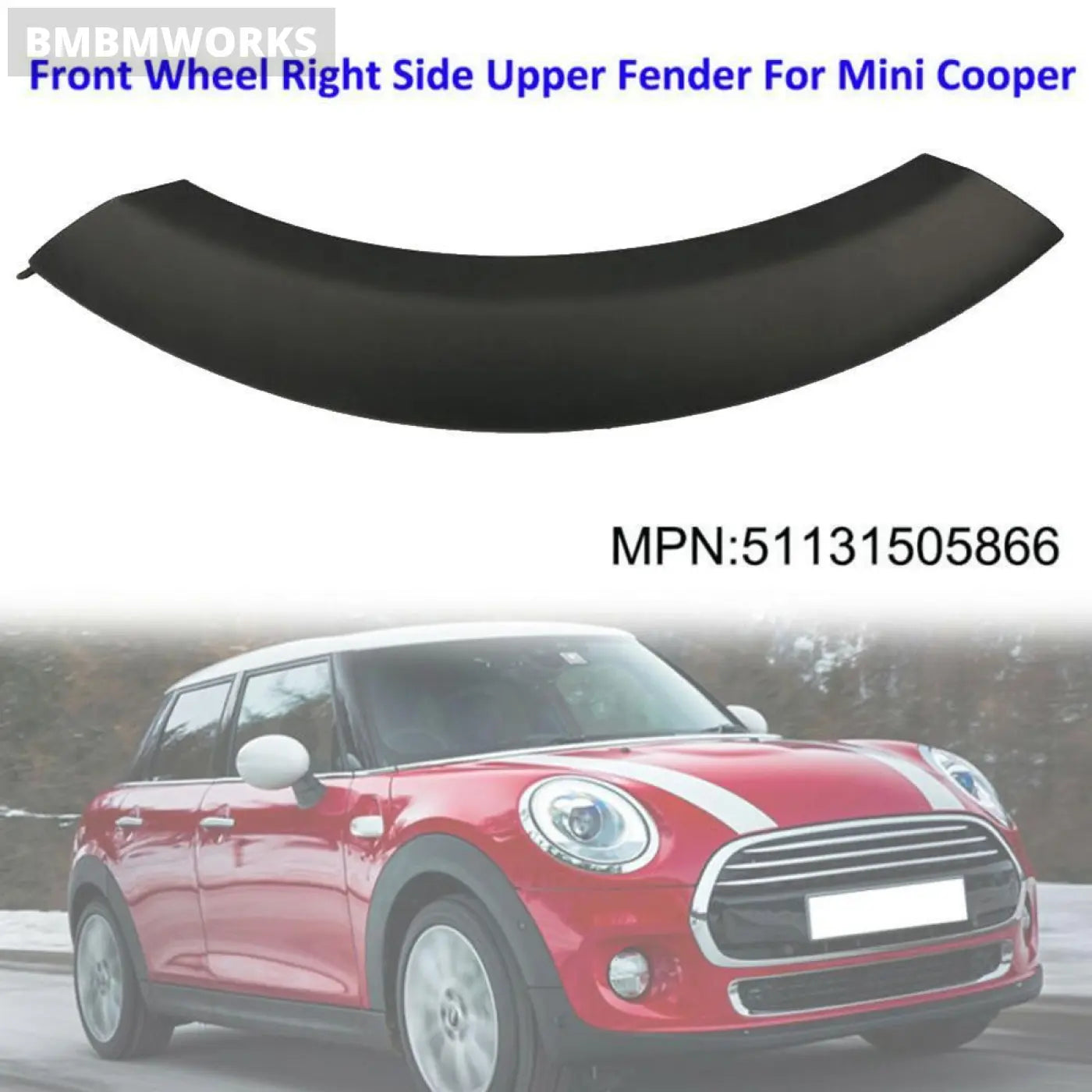 Front Wheel Right Side Upper Fender Arch Cover Trim Cooper 2002-2008 51131505866