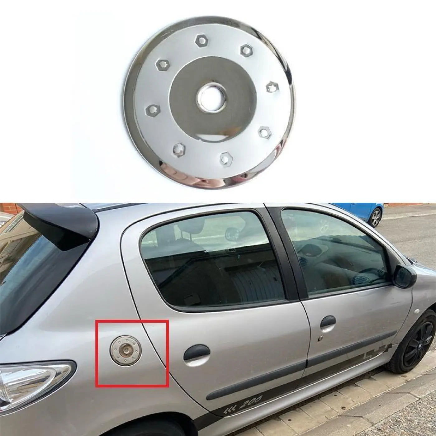 Fuel Oil Tank Cover Cap Chromium Styling Tuning Citroen C2 Peugeot 206 207