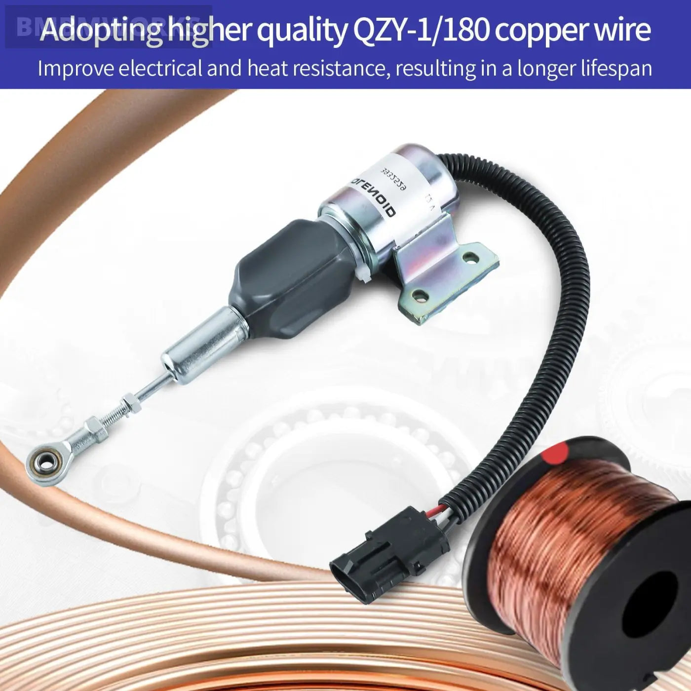 Fuel Shut Off Solenoid Case Ih 12Vdc Cummins Engine 4Bt 5.9L 6Bt Hyundai