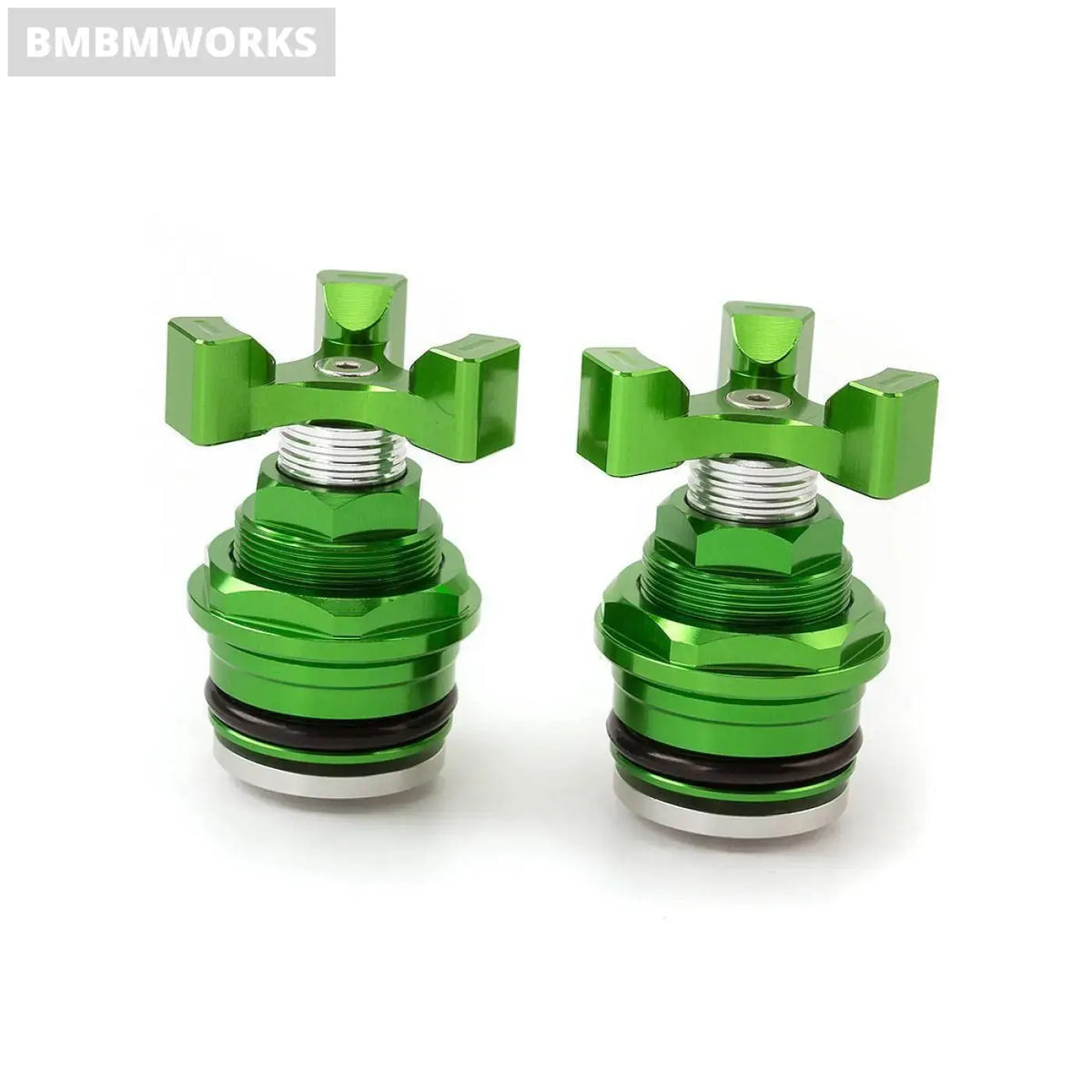 Full Green Preload Adjuster Fork Bolt Screw Kawasaki Ninja 250 300 2013-2016