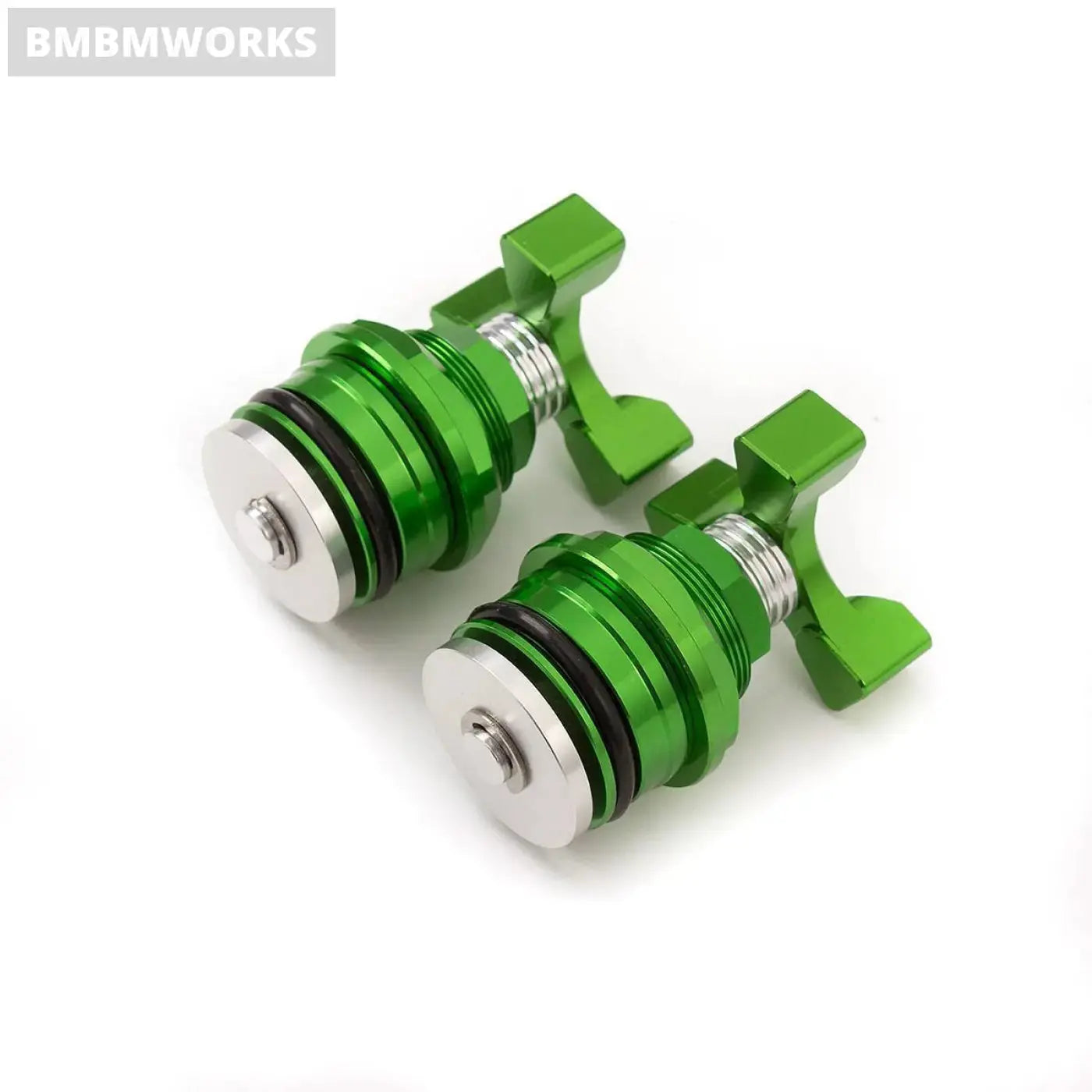 Full Green Preload Adjuster Fork Bolt Screw Kawasaki Ninja 250 300 2013-2016