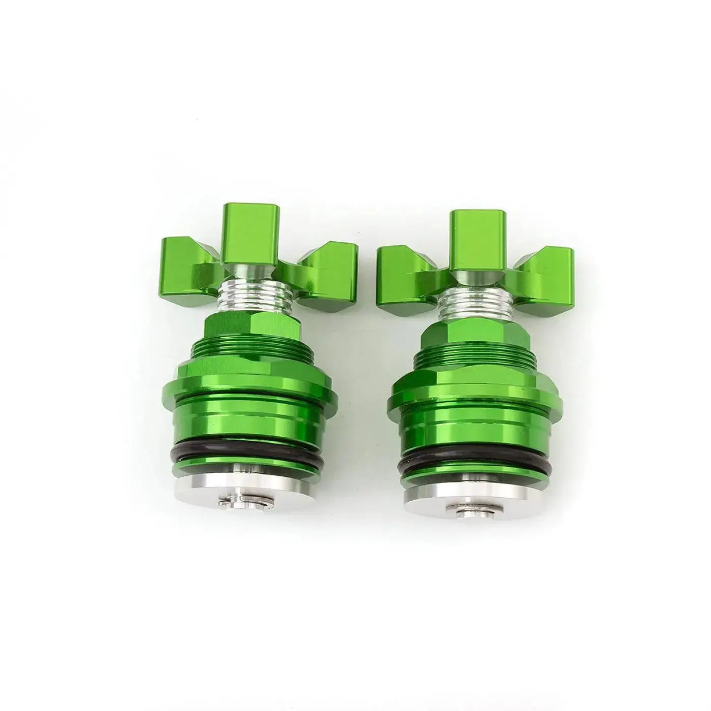 Full Green Preload Adjuster Fork Bolt Screw Kawasaki Ninja 250 300 2013-2016