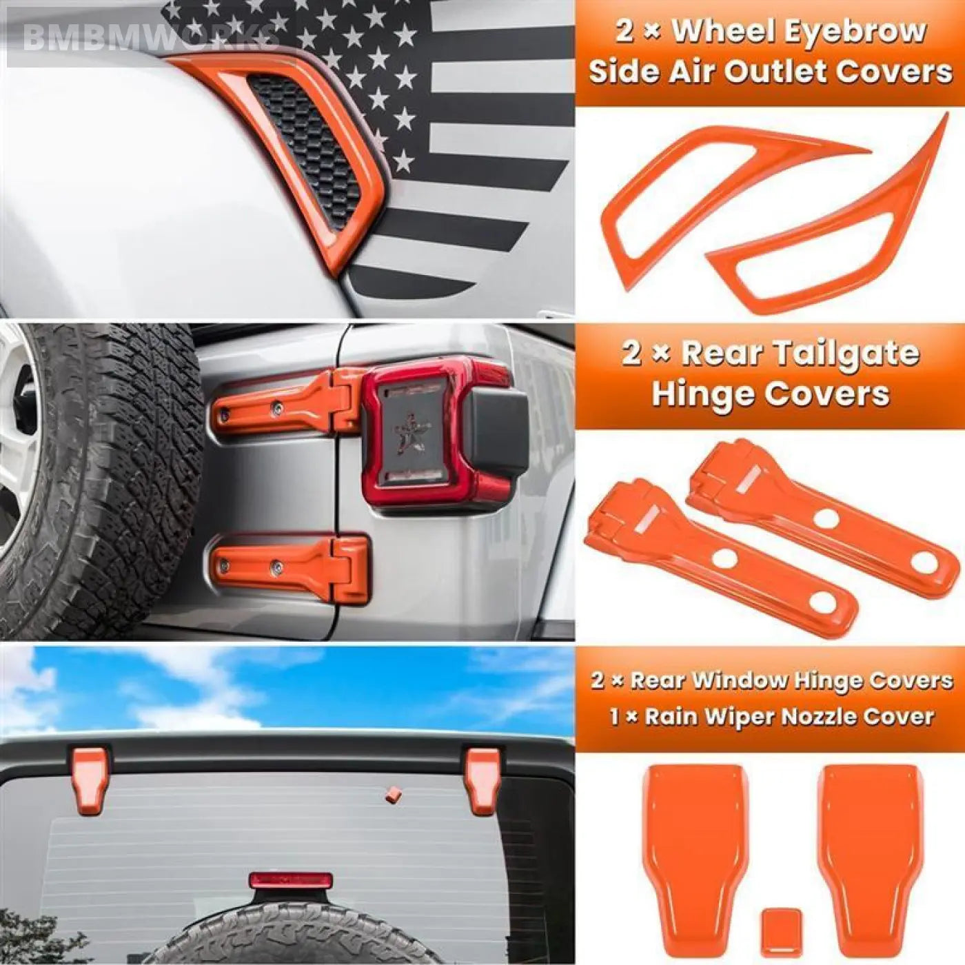 Full Set Exterior Decoration Trim Jeep Wrangler Jl Jlu 2018-2022