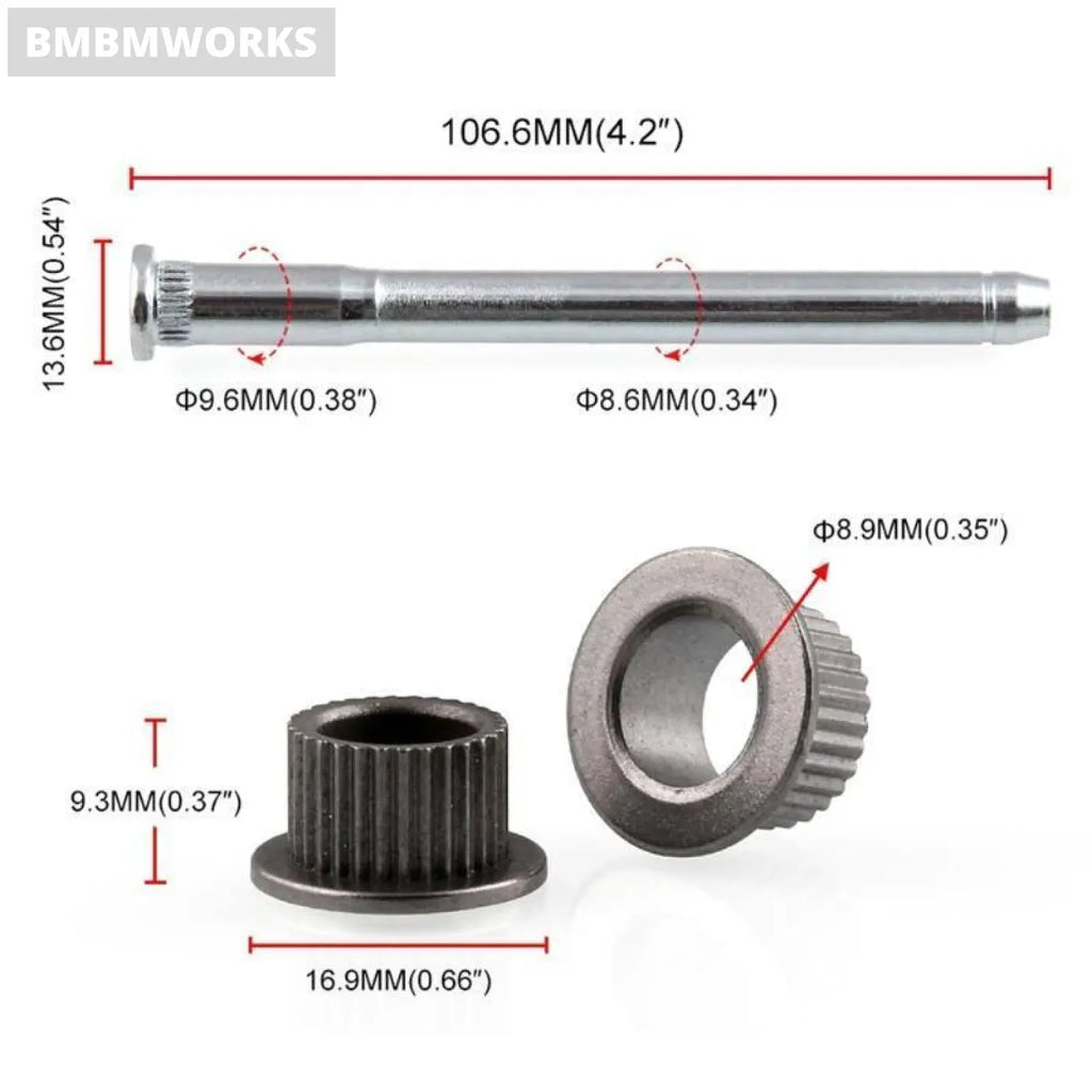 G99F Door Hinge Pin And Bushing Kit Gmc S15 1994 - 2004 Chevy S10
