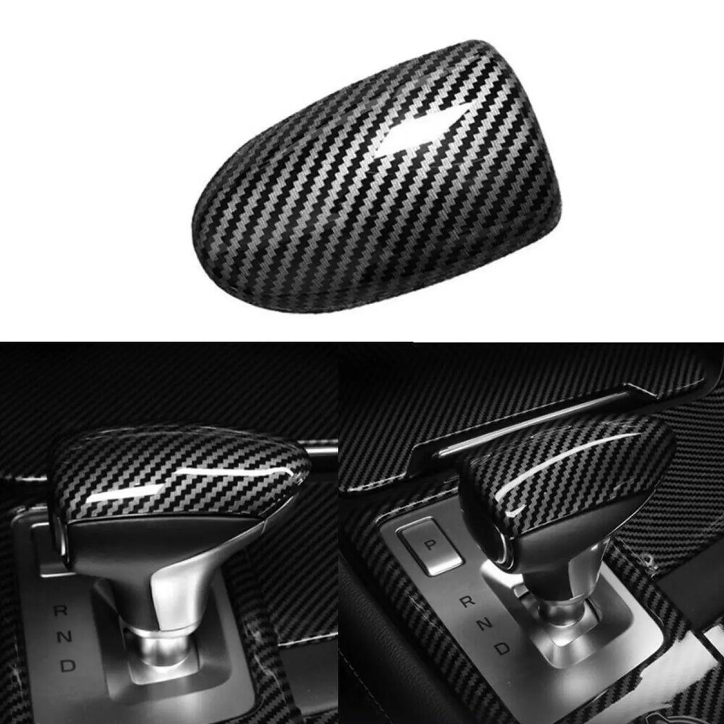 Gear Shift Knob Cover Trim Carbon Fiber Pattern Genesis G70 2019 2020 2021 2022