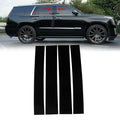 Glossy Black Pillar Posts Window Cover Trims Sticker Cadillac Escalade 2007-2014
