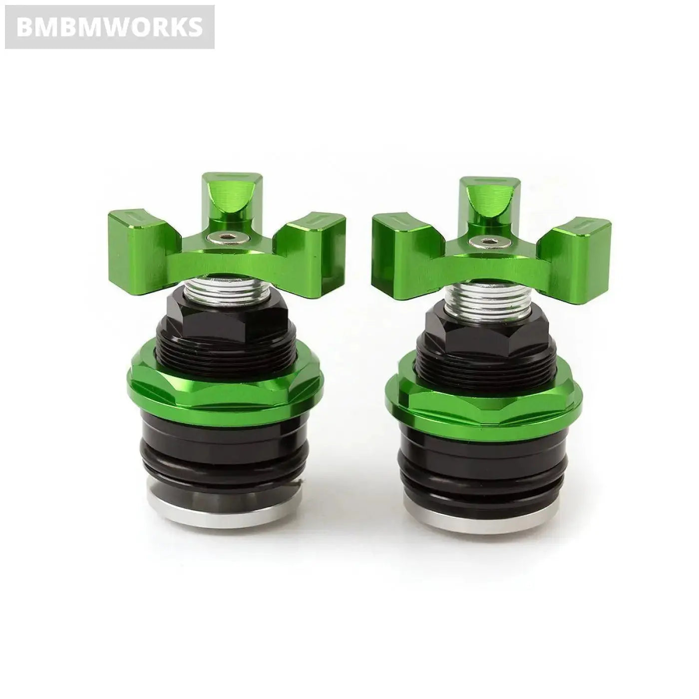 Green Black Preload Adjuster Fork Bolt Screw Kawasaki Ninja 250 300 2013-2016