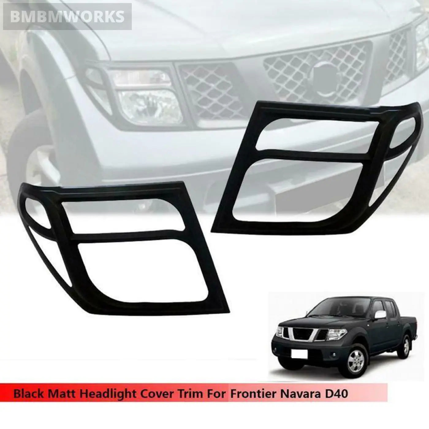 Head Light Lamp Hood Parts Headlight Cover For Frontier Navara D40 2006-2013