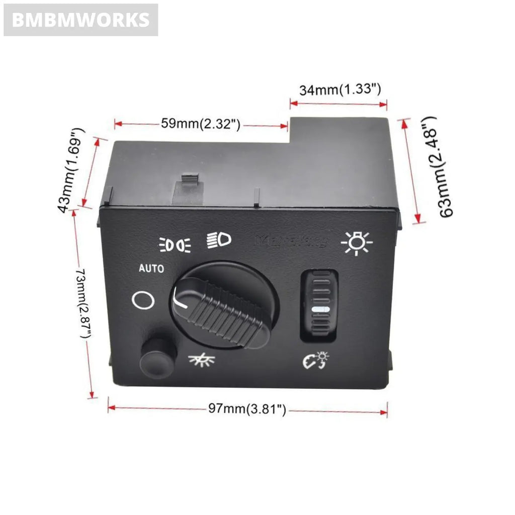 Headlight Dimmer Switch Chevy Silverado Gmc Sierra Yukon Hummer H2 2003-07