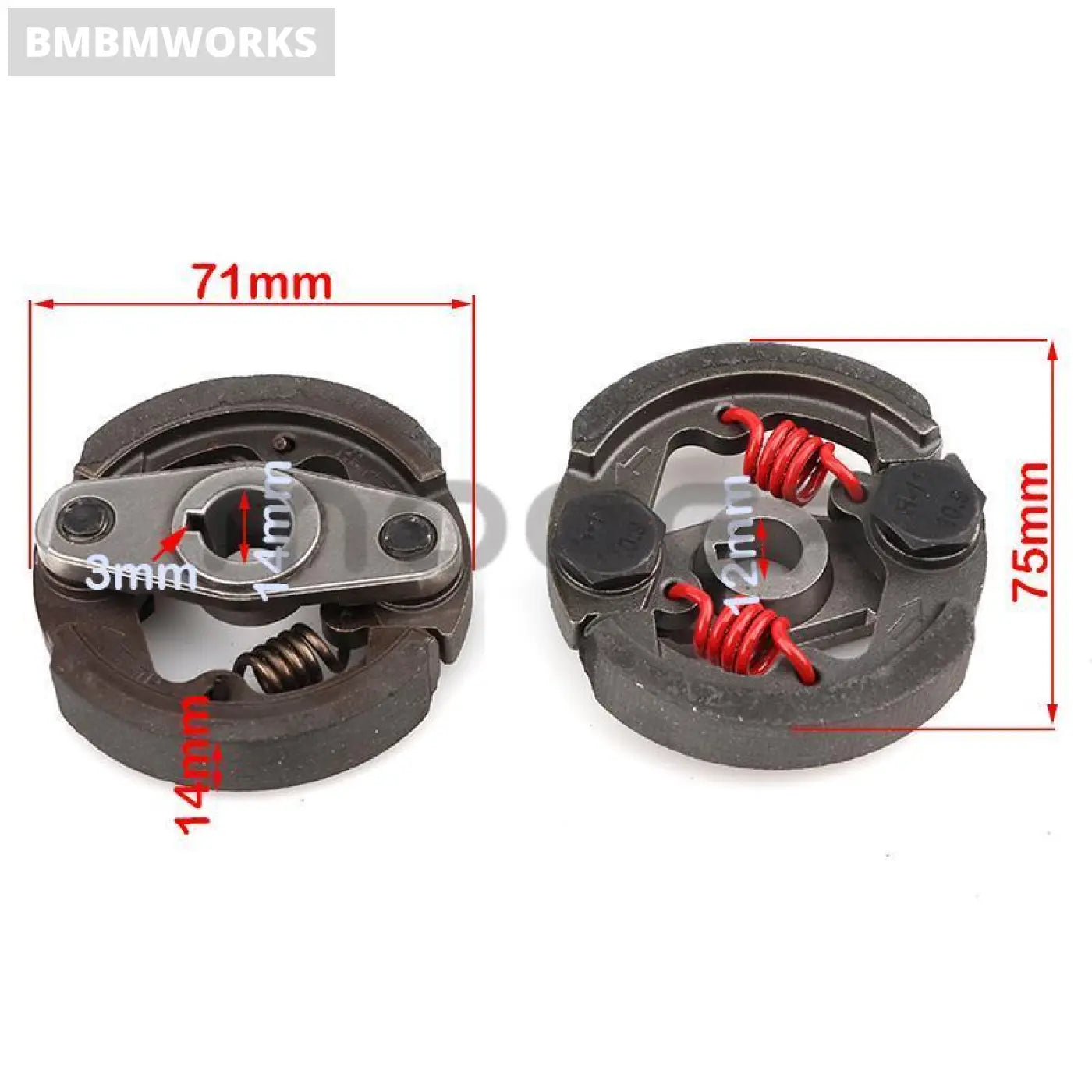 Heavy Duty 2 Stroke Mini Moto Clutch Pad 43Cc 47Cc 49Cc Engine Pocket Dirt Bike