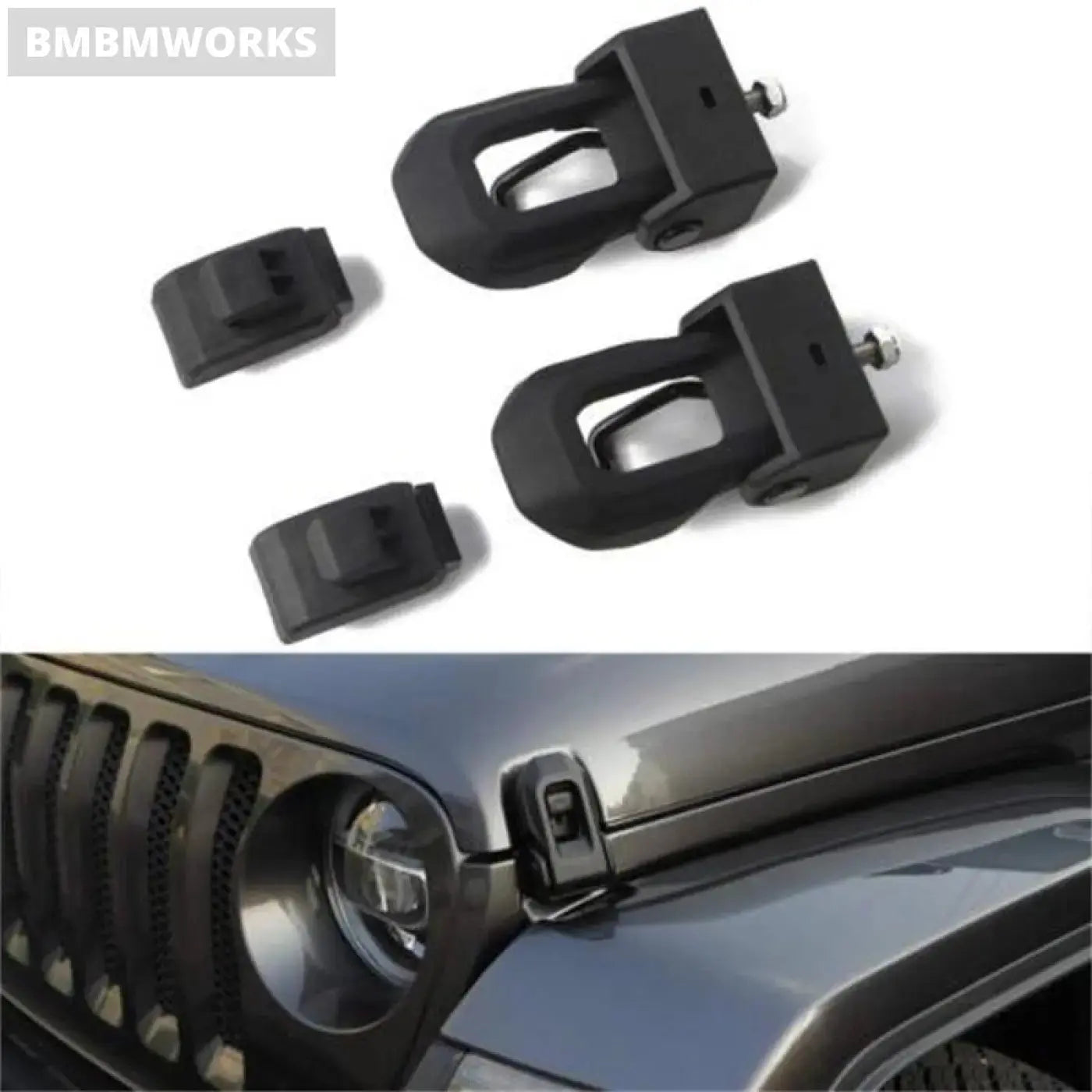 Hood Lock Catch Bracket Latches Buckle Jeep Wrangler Jk Jku Sahara 2007-2019