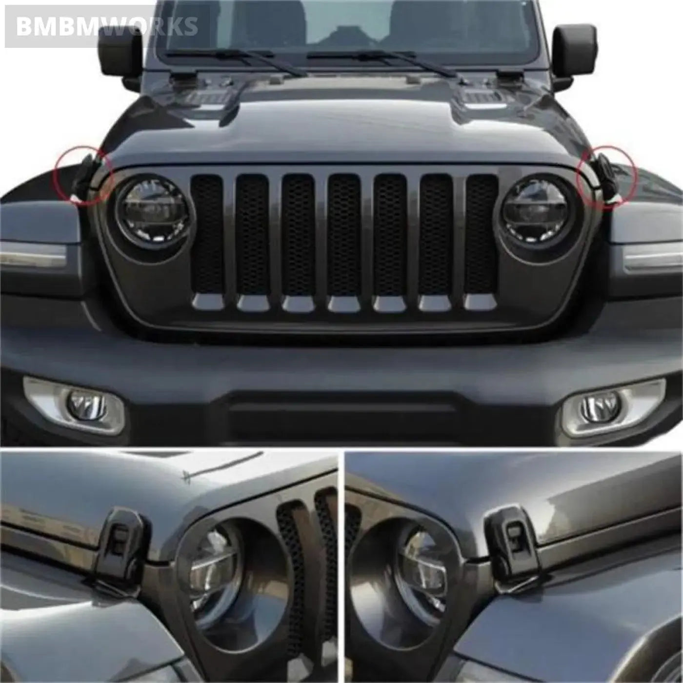 Hood Lock Catch Bracket Latches Buckle Jeep Wrangler Jk Jku Sahara 2007-2019