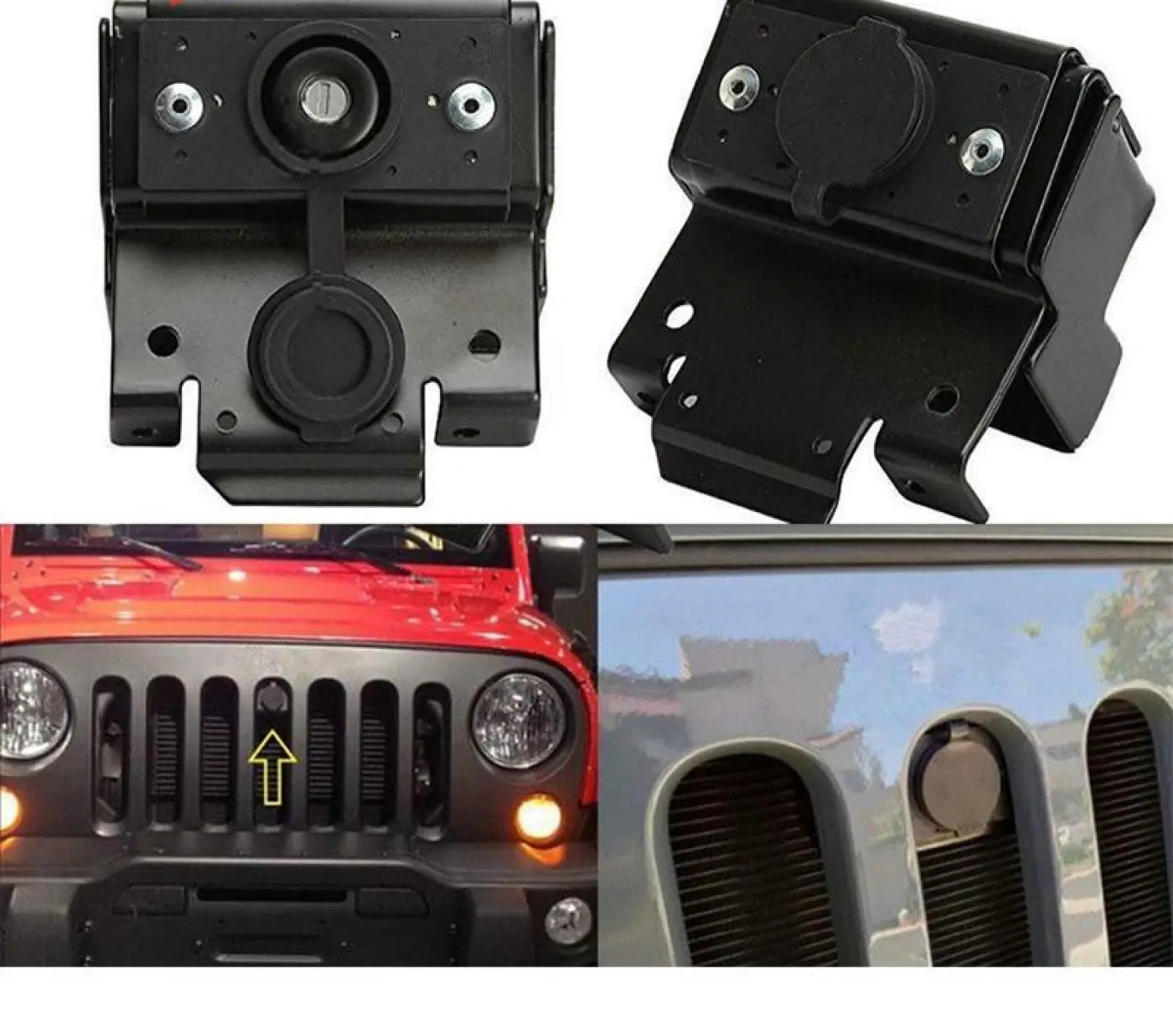 Hood Lock Front Engine Cover Kit Anti Theft Grille Jeep Wrangler Jk 2007-17