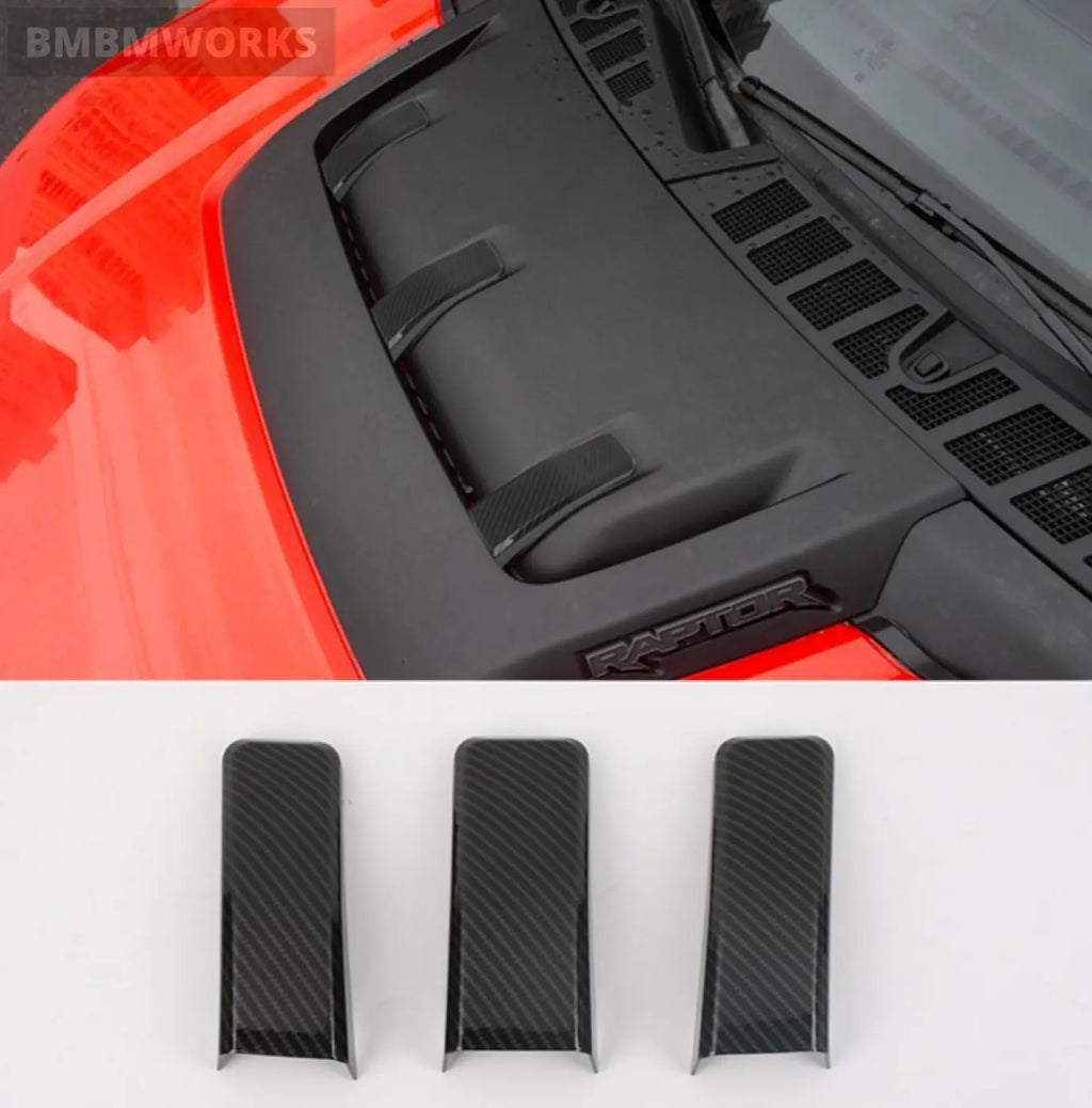 Hood Scoop Air Vent Cover Trim Accessories Ford F150 Raptor 2021-2023