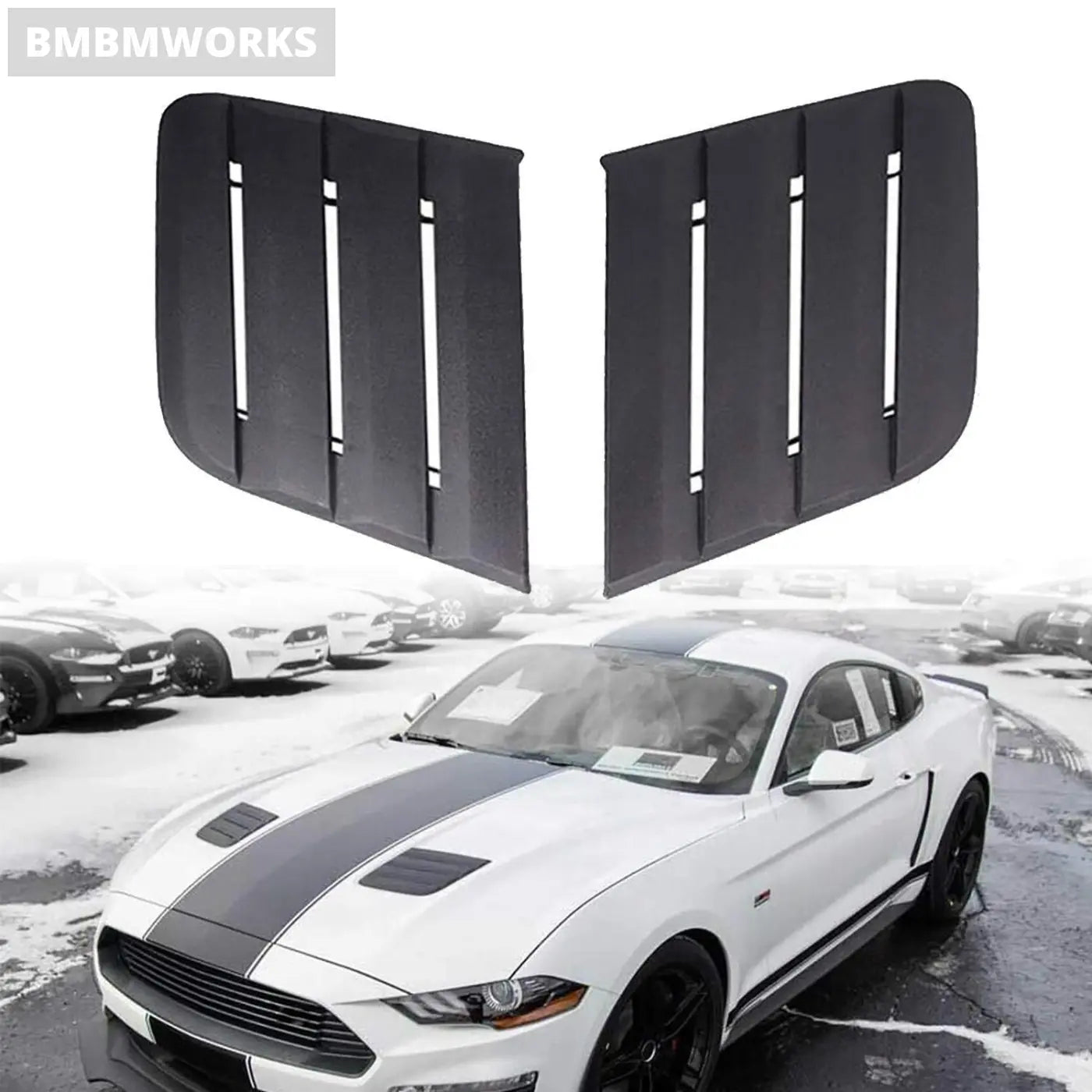 Hood Vent Heat Extractor Air Intake Trim Ford Mustang Gt Ecoboost 2018-2019