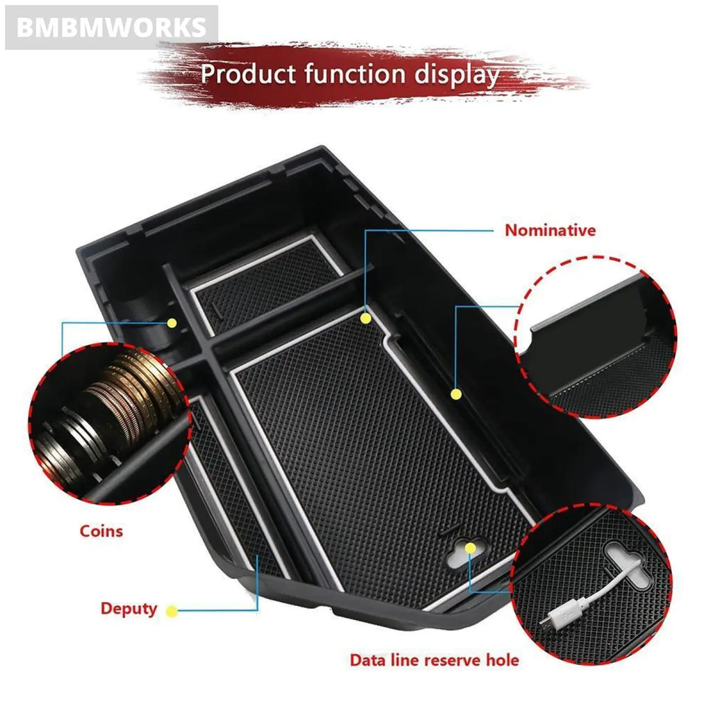Interior Armrest Storage Box Central Console Holder Genesis Gv70 2021 2022