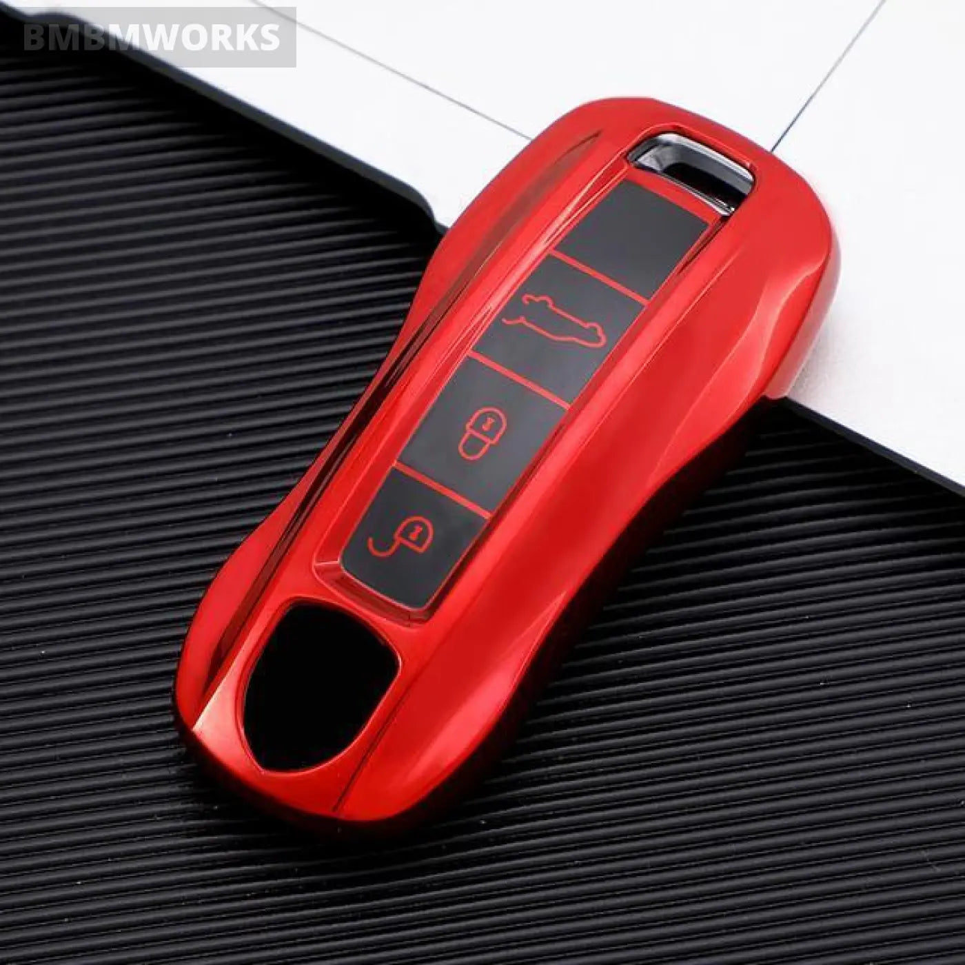 Key Cover Case Bag Fob Shell Holder Porsche Macan 911 Panamera Cayenne Carrera