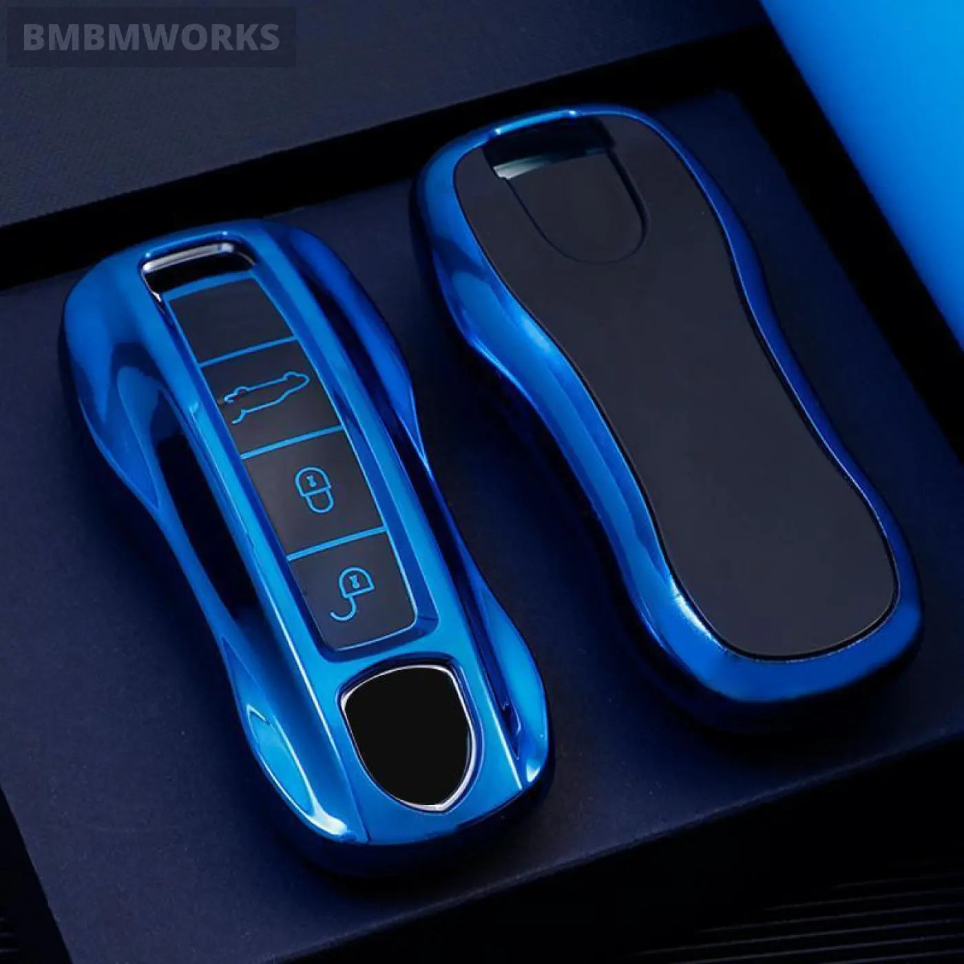 Key Cover Case Bag Fob Shell Holder Porsche Macan 911 Panamera Cayenne Carrera