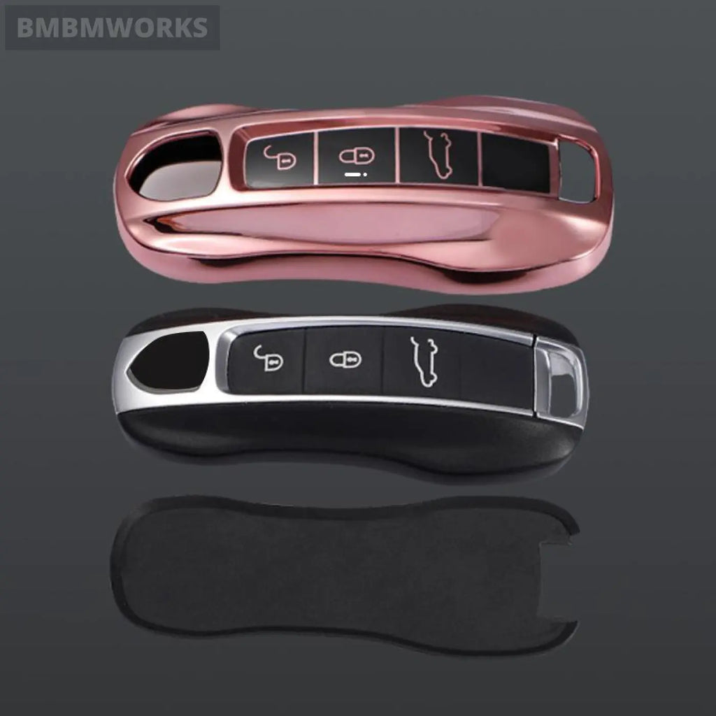 Key Cover Case Bag Fob Shell Holder Porsche Macan 911 Panamera Cayenne Carrera