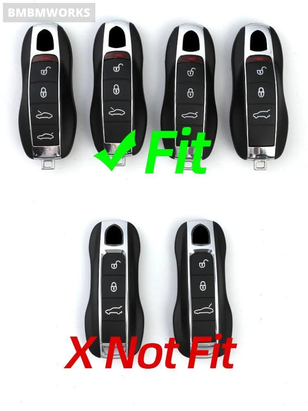 Key Shell Cover Protective Case With Remote Porsche Boxster Cayman Panamera