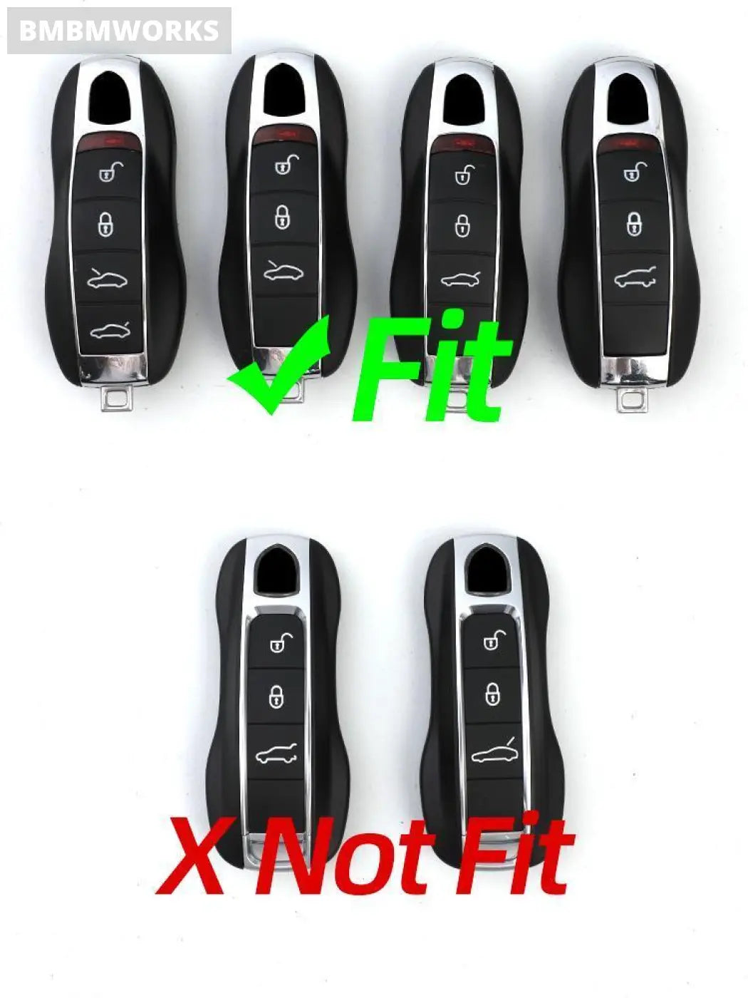 Key Shell Cover Protective Case With Remote Porsche Boxster Cayman Panamera