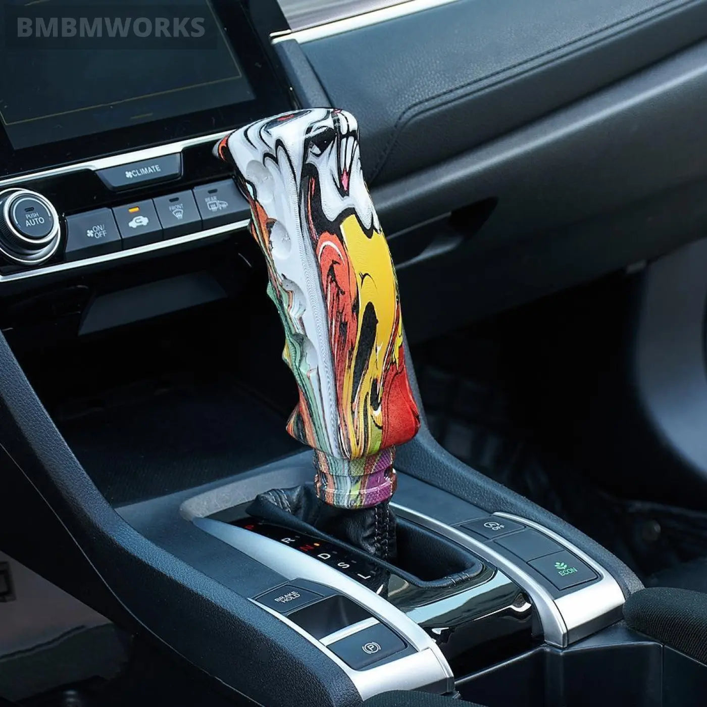 Knife Handle Shape Graffiti Style Gear Shifter Knob Manual Transmission Vehicle