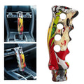 Knife Handle Shape Graffiti Style Gear Shifter Knob Manual Transmission Vehicle