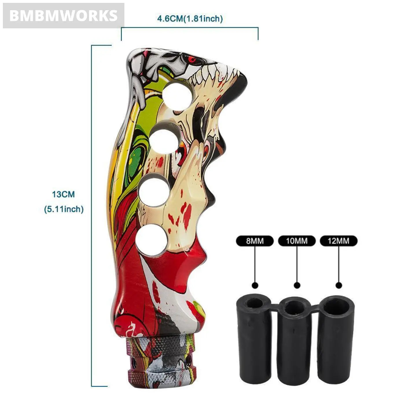 Knife Handle Shape Graffiti Style Gear Shifter Knob Manual Transmission Vehicle