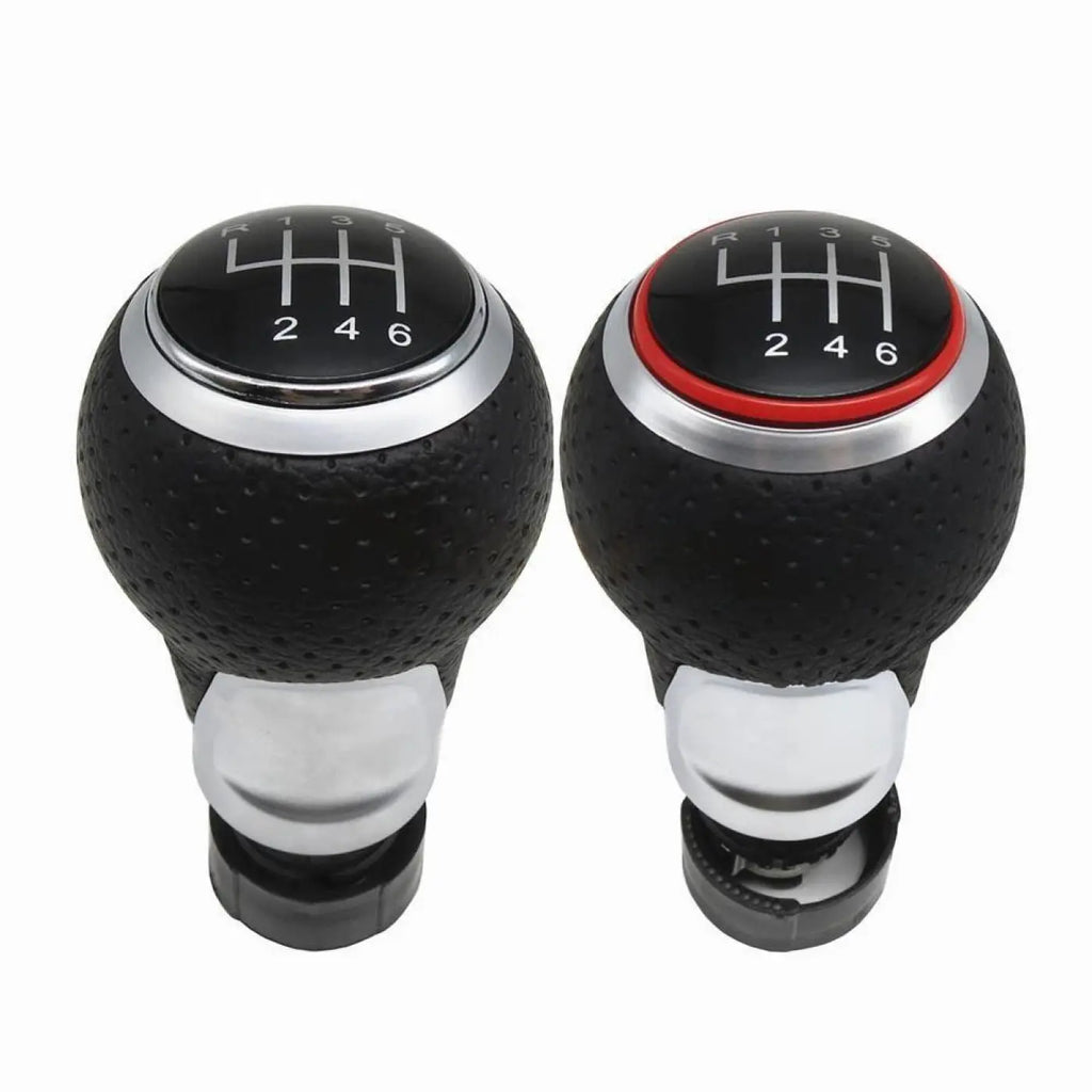 Leather Gear Shift Knob 6 Speed Handle For Audi A3 S3 8P 2003-2013 A4 S4 Q5