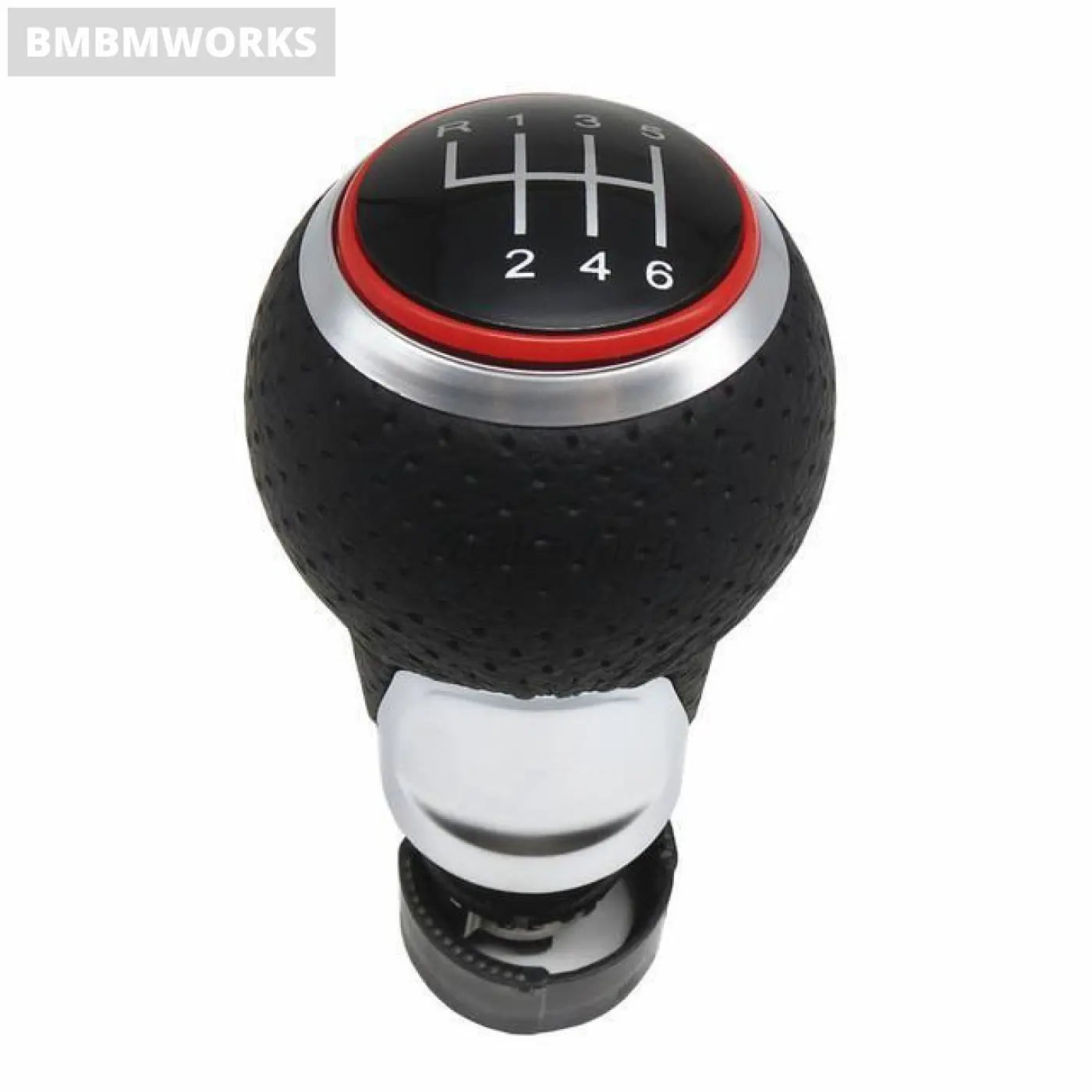 Leather Gear Shift Knob 6 Speed Handle For Audi A3 S3 8P 2003-2013 A4 S4 Q5