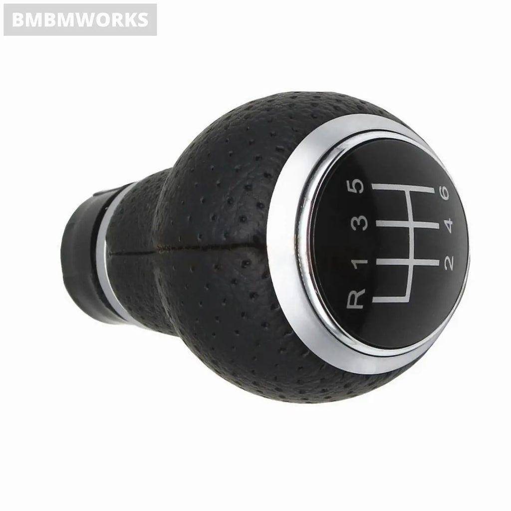 Leather Gear Shift Knob 6 Speed Handle For Audi A3 S3 8P 2003-2013 A4 S4 Q5
