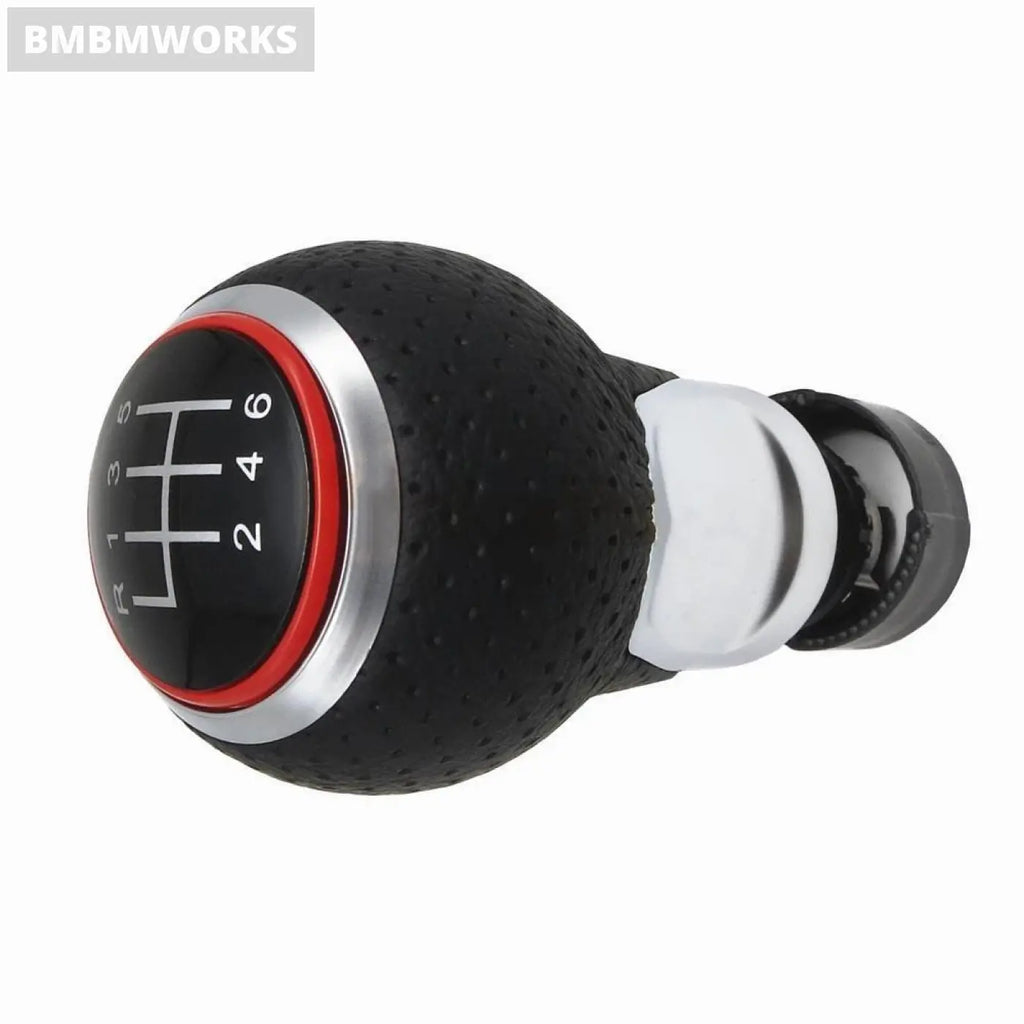 Leather Gear Shift Knob 6 Speed Handle For Audi A3 S3 8P 2003-2013 A4 S4 Q5