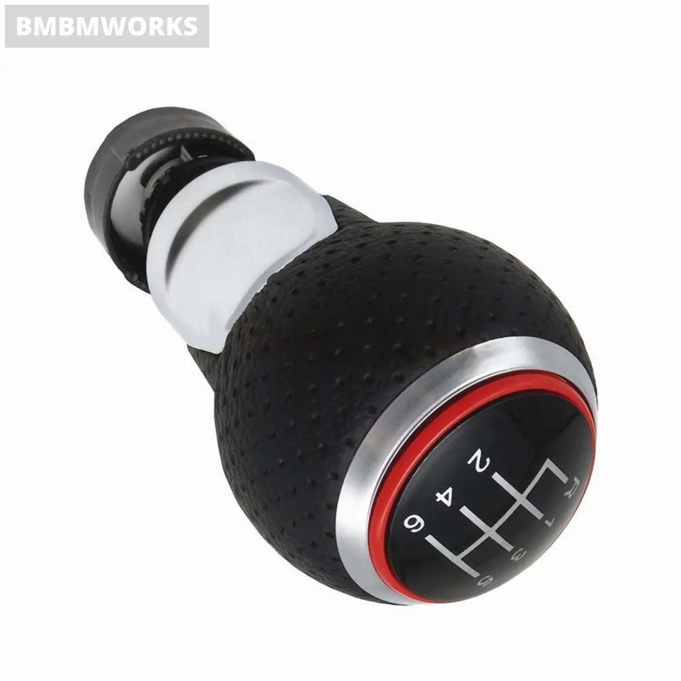Leather Gear Shift Knob 6 Speed Handle For Audi A3 S3 8P 2003-2013 A4 S4 Q5