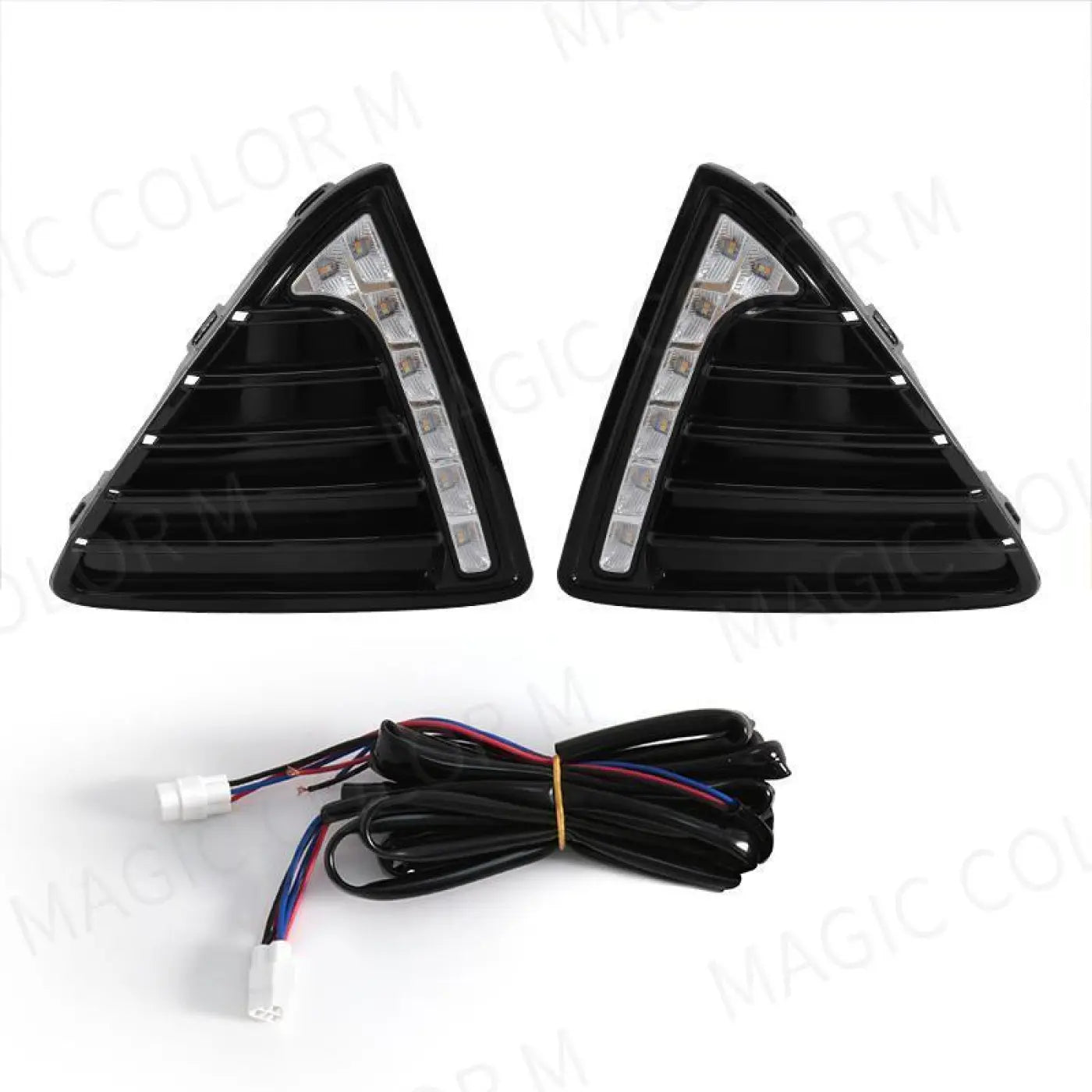 Led Daytime Running Light White Drl Yellow Turn Signal Lamp Ford Focus 2012-15