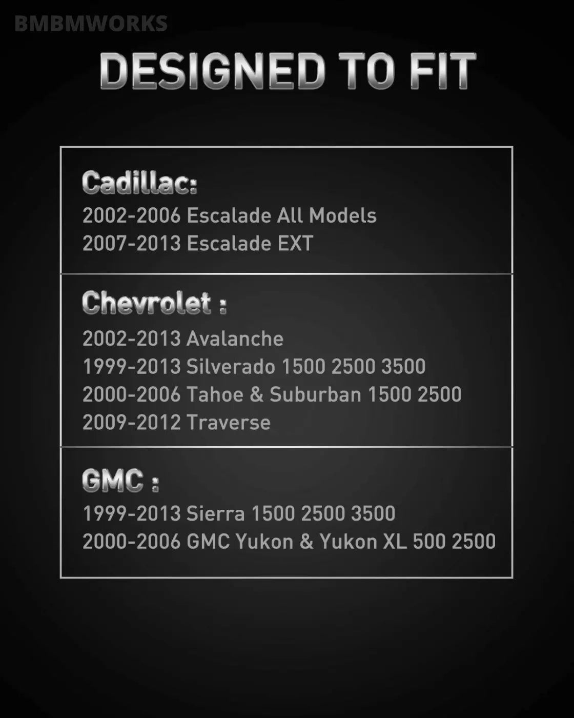 Led License Plate Light Tag Lamp Gmc Sierra Yukon Xl Chevy Silverado 1500 2500