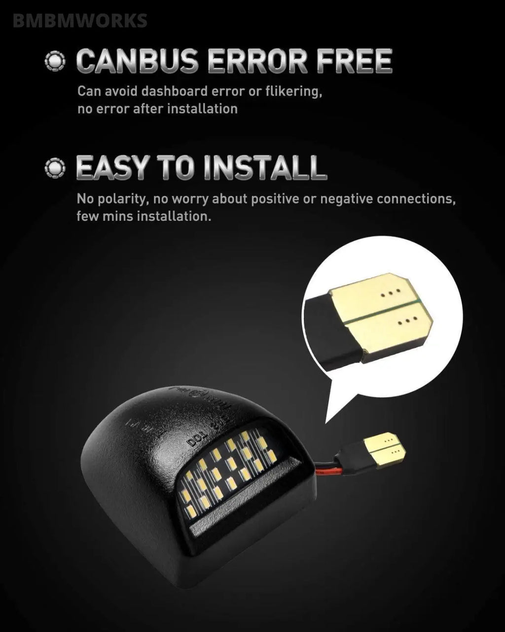 Led License Plate Light Tag Lamp Gmc Sierra Yukon Xl Chevy Silverado 1500 2500