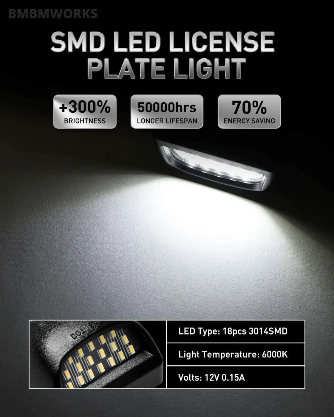 Led License Plate Light Tag Lamp Gmc Sierra Yukon Xl Chevy Silverado 1500 2500