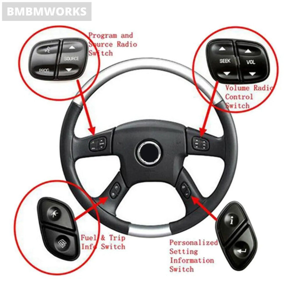 Led Light Steering Wheel Radio Source Switch Hummer H2 Chevrolet Avalanche Gmc